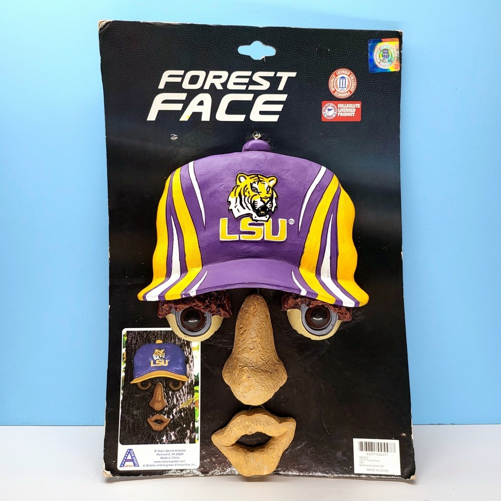 LSU TIGERS Tree Face • Louisiana State University Hanging Tree Face Logo Hat